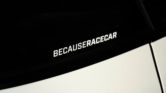 “BECAUSE RACECAR” Sticker Set by FELKAN (2pcs)